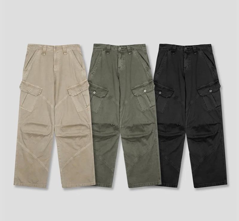 Dyeing washing cargo pants(3color)