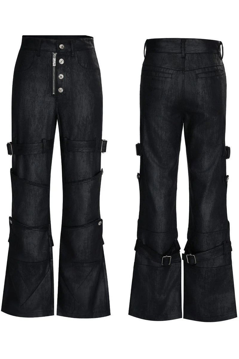 Waxed Coated Straight Jeans