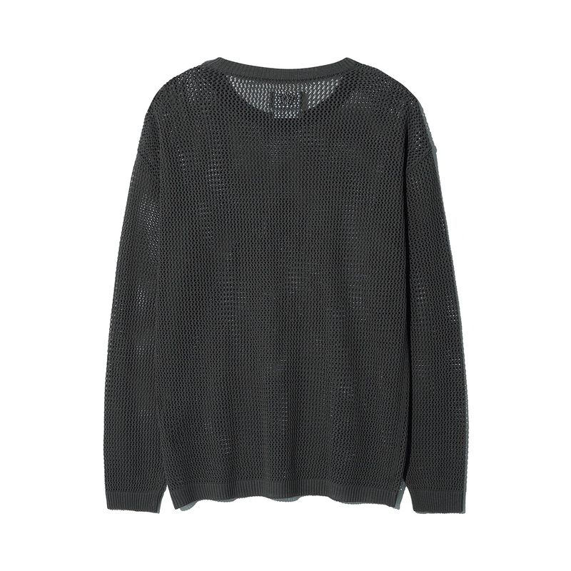 [ULKIN] MUGUNG Crochet Knit Pullover_Charcoal