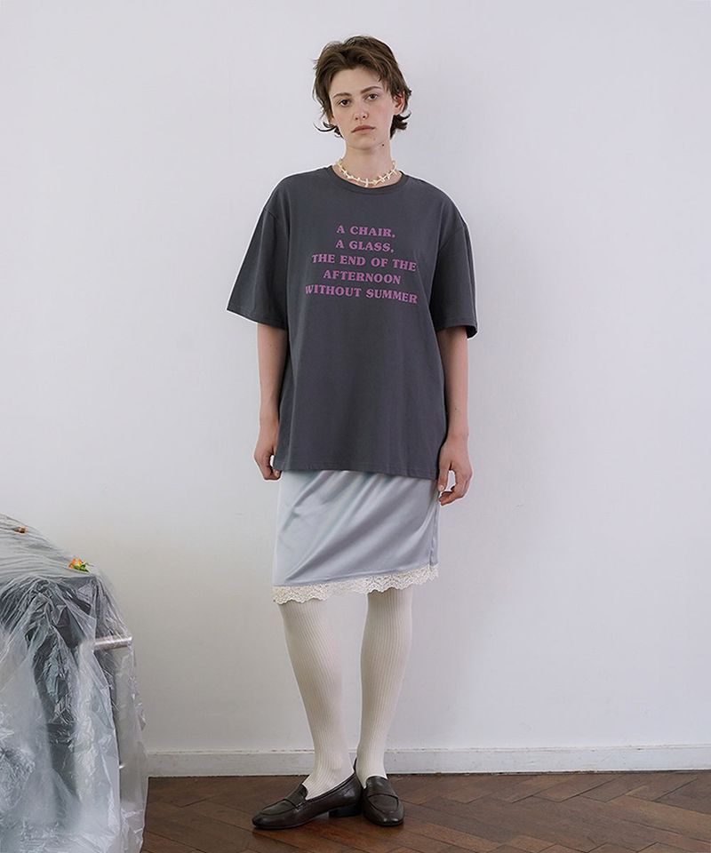 WITHOUTSUMMER（ウィズアウトサマー）の「Slip satin midi skirt_skyblue（Skirts）」