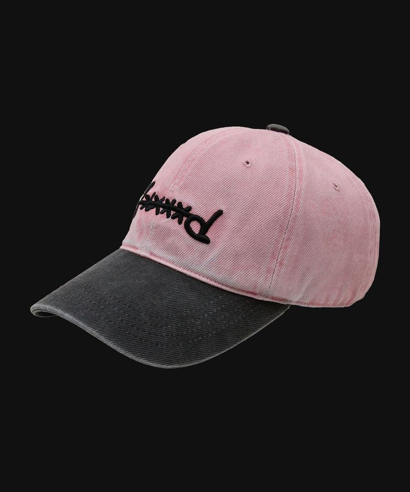 F****D SIGN STRAPBACK WASHED -CORAL/CHARCOAL-