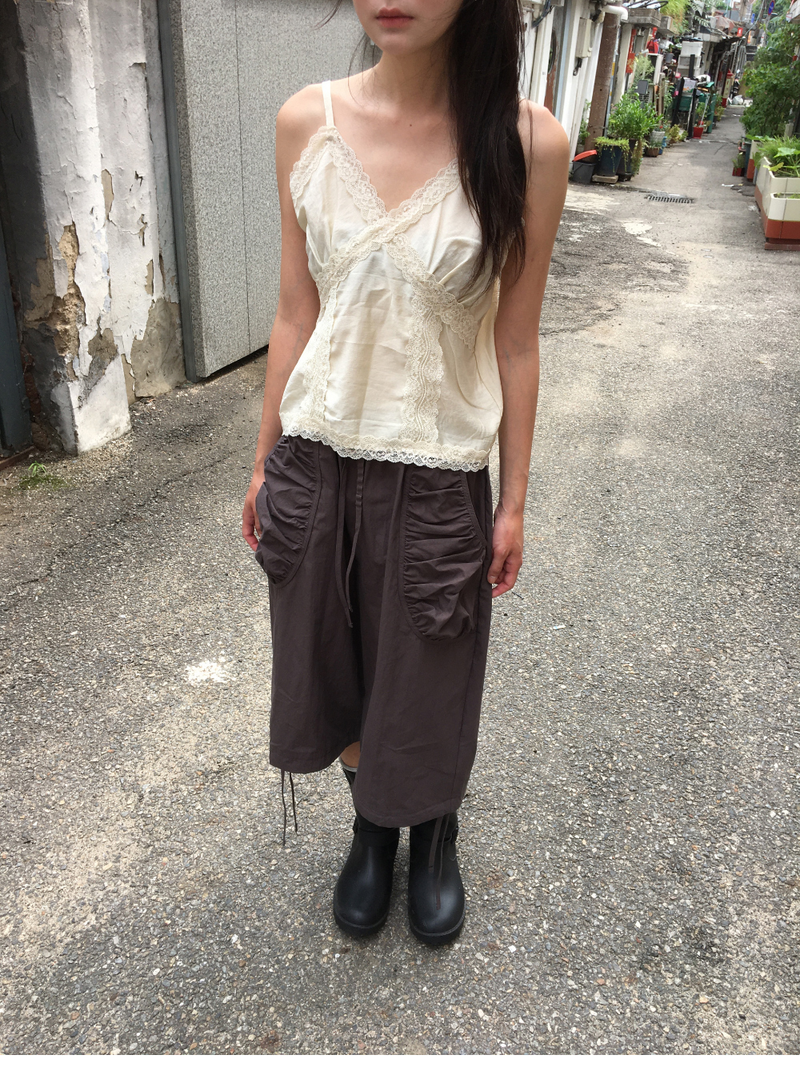 Kine Shirred Bermuda Pants (3color)