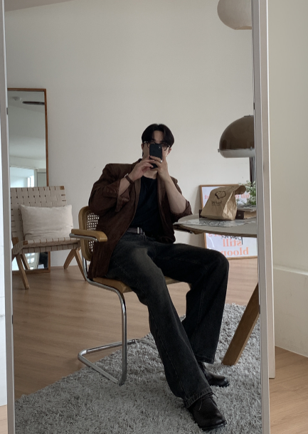Look Hour Vintage Suede Overfit Blazer Jacket