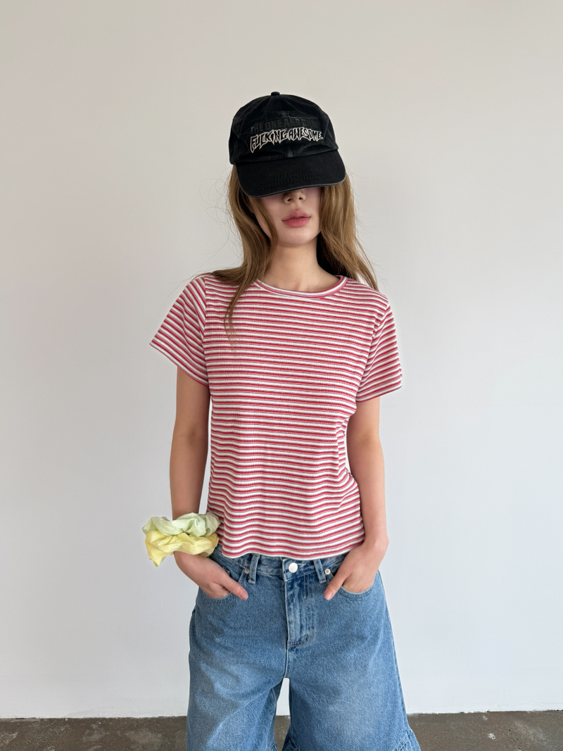 denim frill bermuda pants