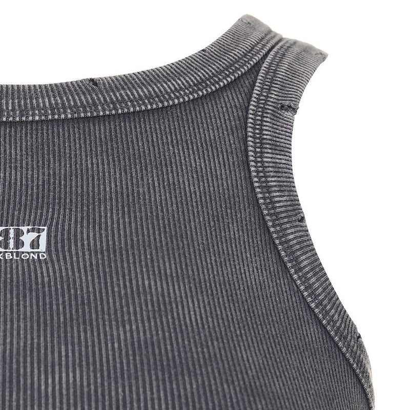 8287 Logo Vintage Sleeveless Tee (Gray)