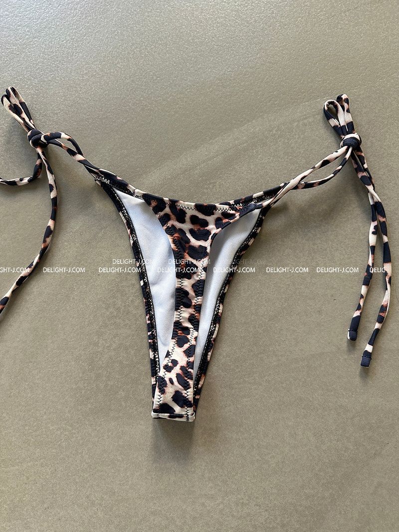 a leopard-frilled bikini