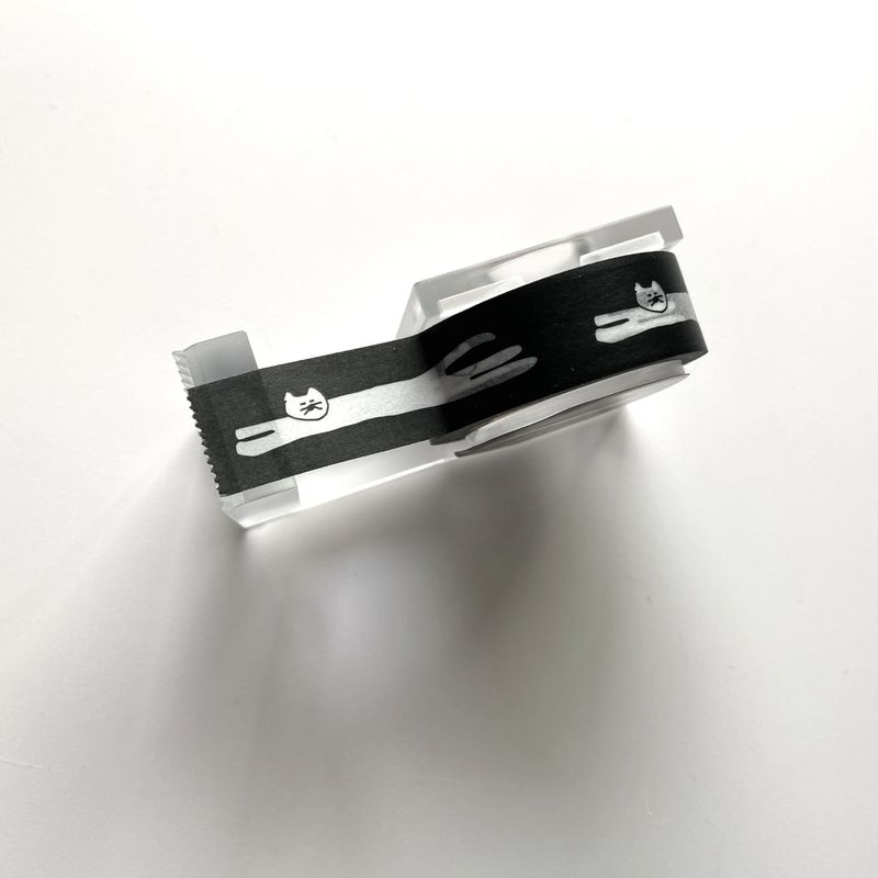Stretched cat masking tape