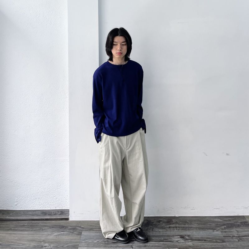Ribbed Henley Top