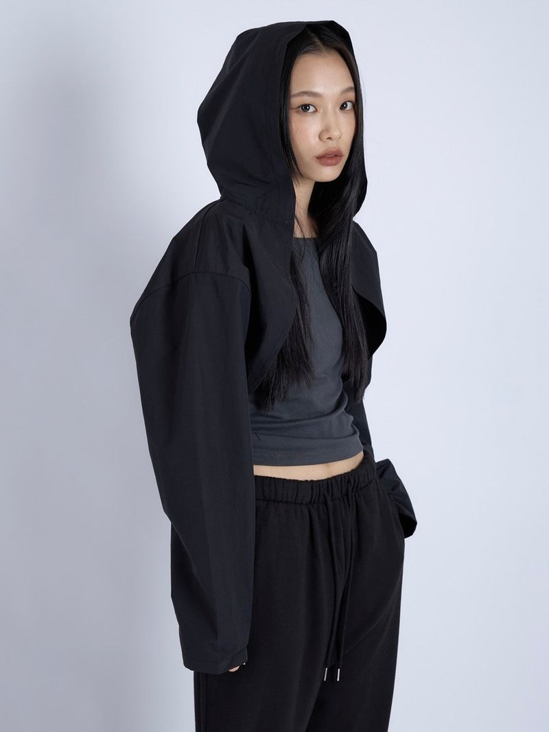 Hooded Shrug, Black