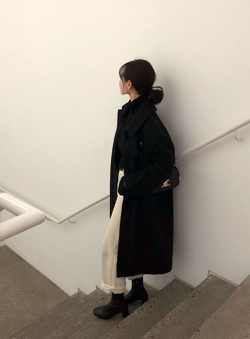 [BELLIDE MADE] Euriphyan Hidden Oversized Fit Single Long Coat