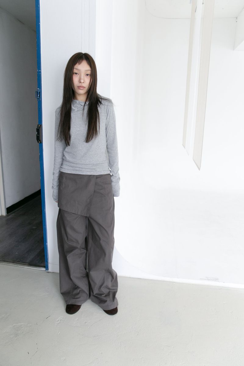 wrap skirt pocket pants(3colors)