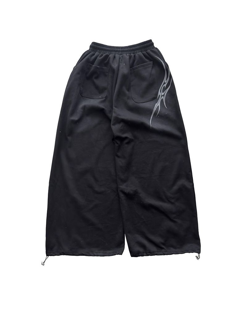 Poki Big Wide Lettering Sweat Pants