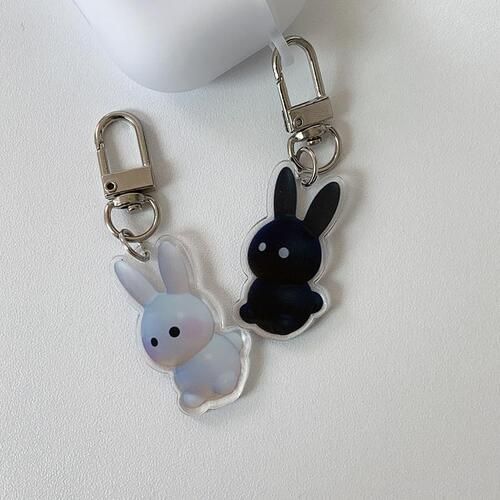 withsome(ウィズサム)の「Black White Heart Rabbit Keyring(Toys/Key Holders)」