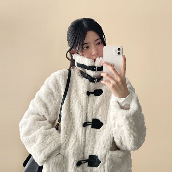 Sheep High Neck Fleece Mustang Jacket