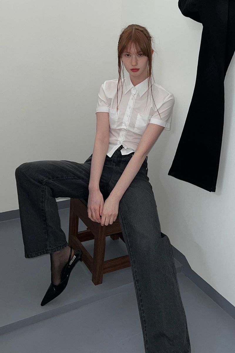 BASIC WIDE DENIM PANTS (GRAY)