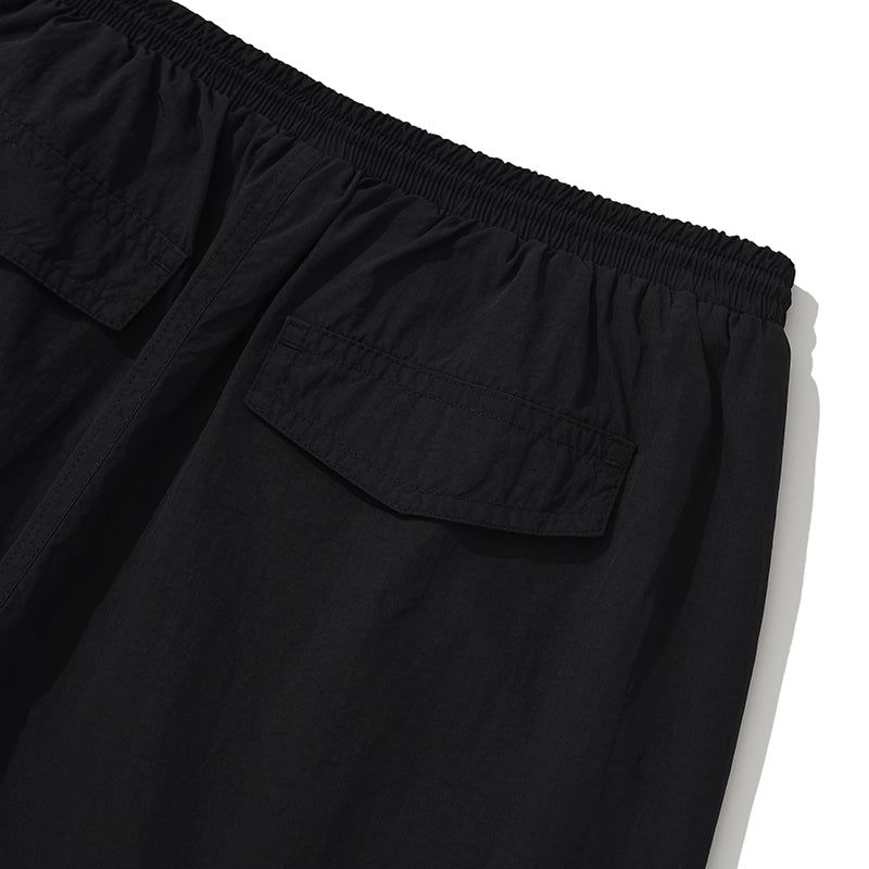 KIRSH PLAIN INCISION WOVEN PANTS [BLACK]