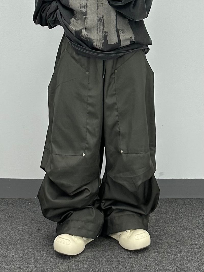 hammer cotton pintuck pants