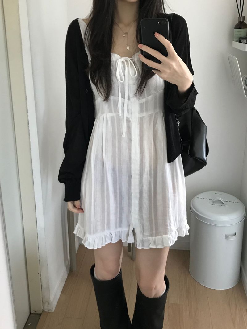 Kitten（キッテン）の「Randy Frill Mini Dress (3 colors)（Dresses）」