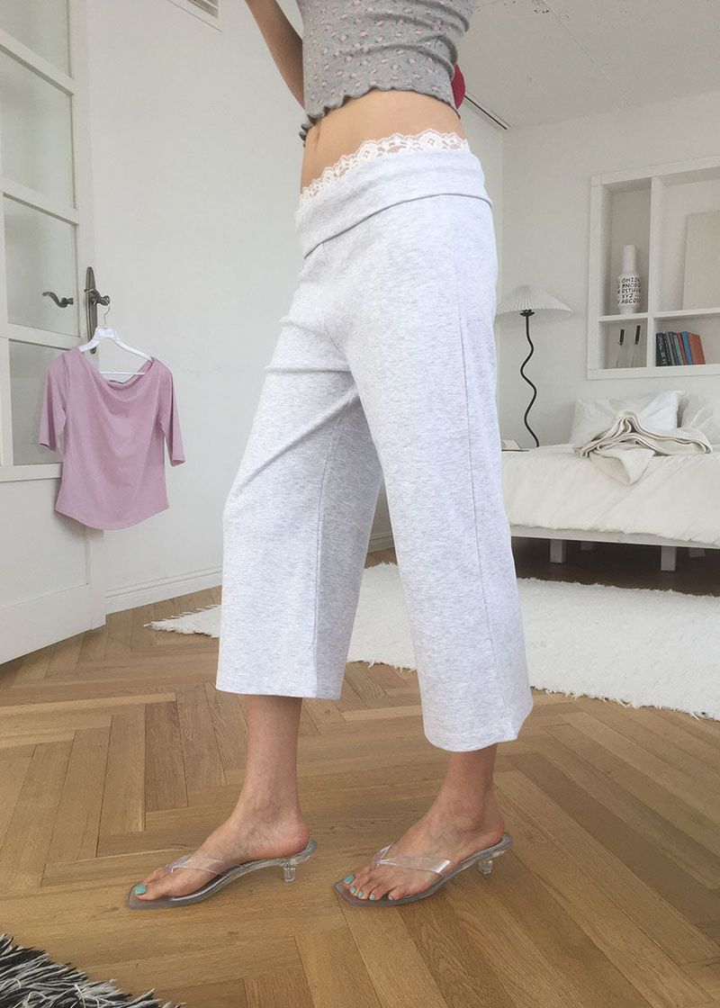 FOLDING CROP CAPRI PANTS (2color)