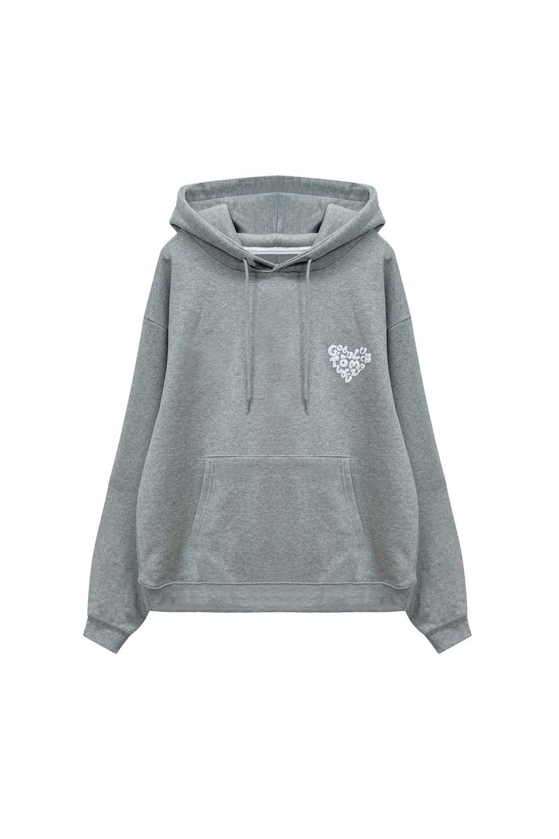 GOODLUCK HEART HOODIE / MELANGE
