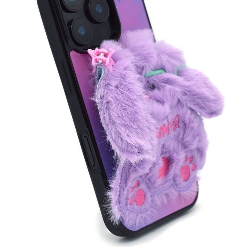 SUN CASE SHY RABBIT LIGHT PURPLE (GLOSSY BLACK)