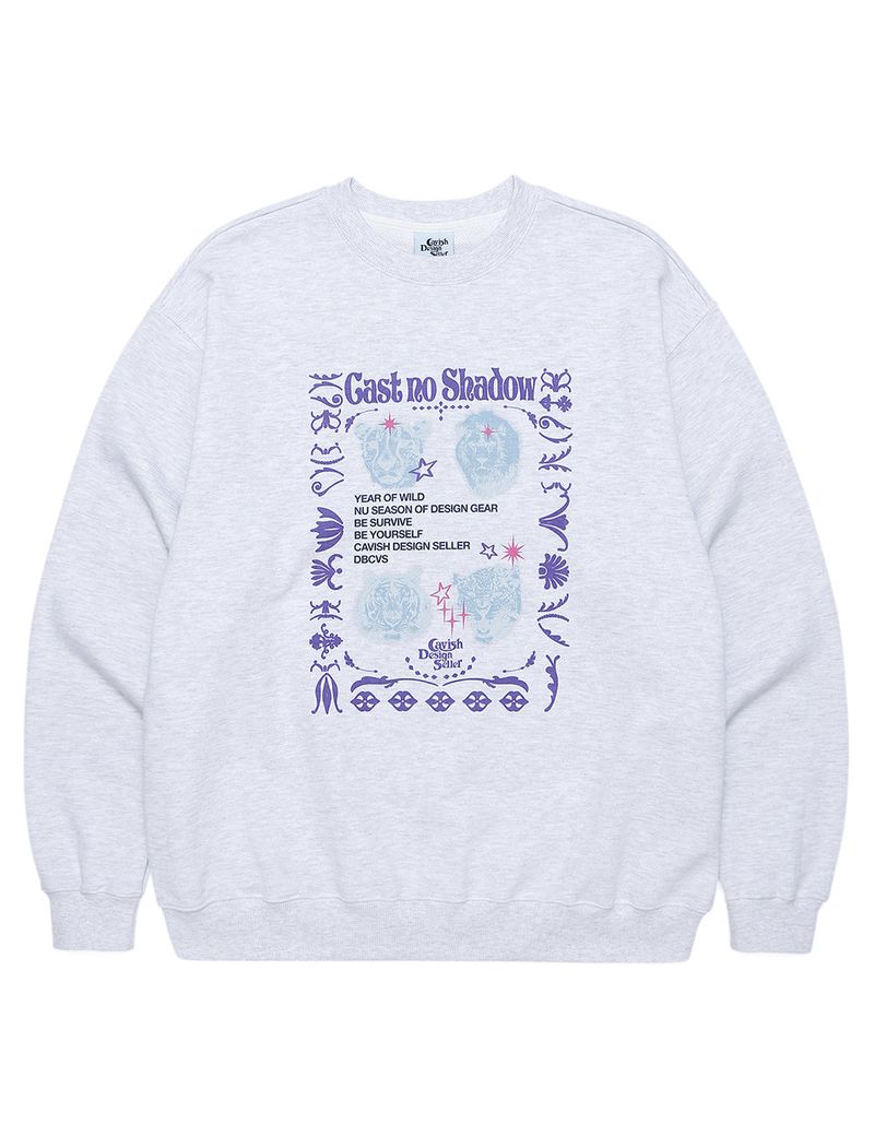 cavish（カビシ）の「ANIMAL KINGDOM SWEATSHIRT LIGHT GREY(CV2CFUM463A)（Tops）」