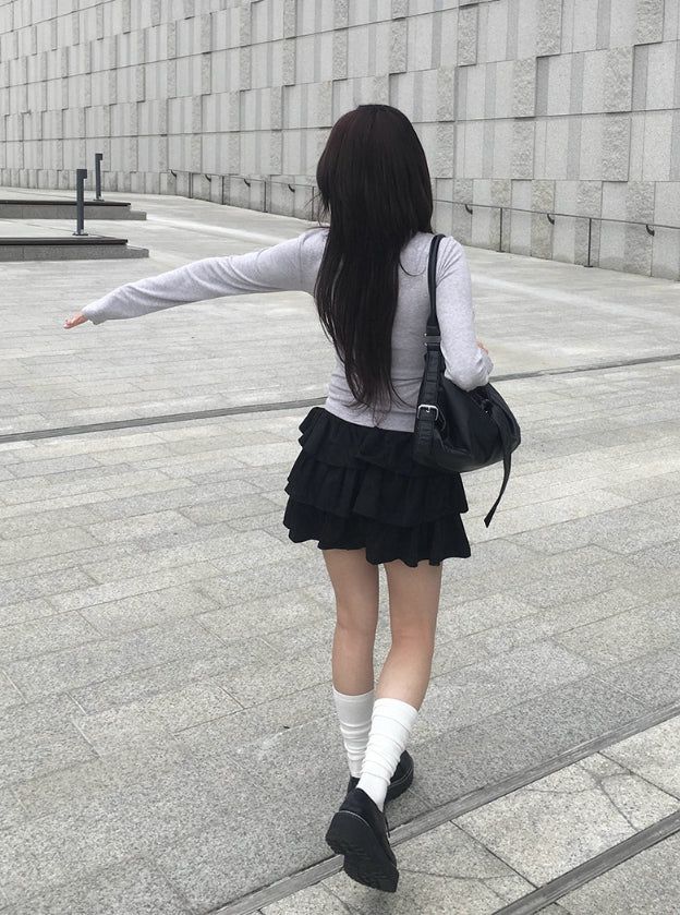Latte Suede Tiered Mini Skirt