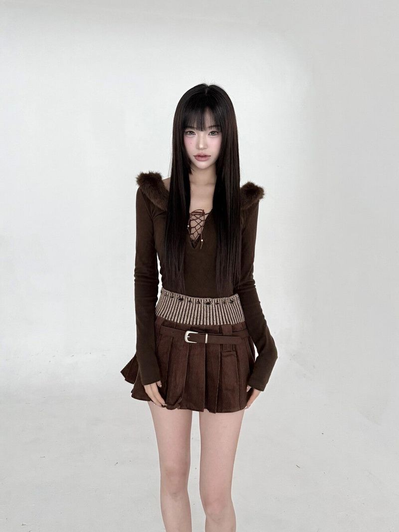 Seow（ソウ）の「1548. Fur rope T (2color)（Skirts）」