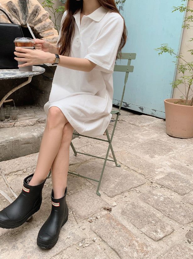 Summer PK Collar Mini Dress (3color)