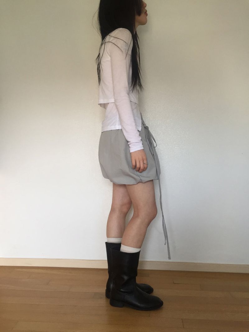 Tie Balloon Mini Skirt (4 colors)