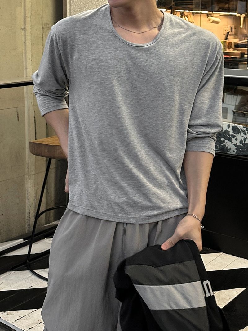 Rome Soft U-Neck Long Sleeve Tee