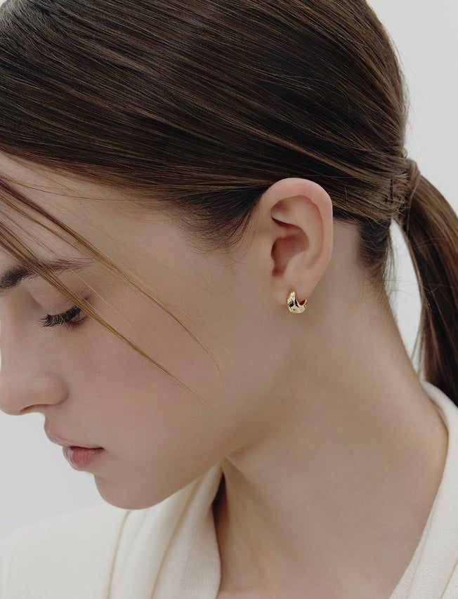 26SS★ Truvion Silver One-Touch Earrings S
