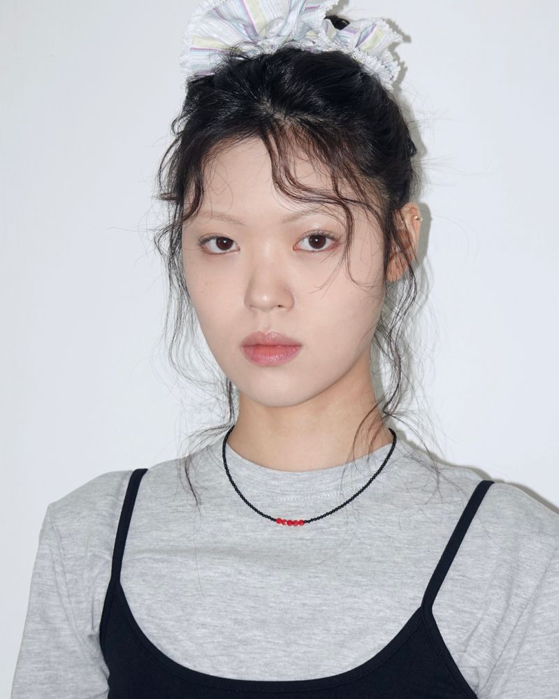 Onyx with red coral necklace