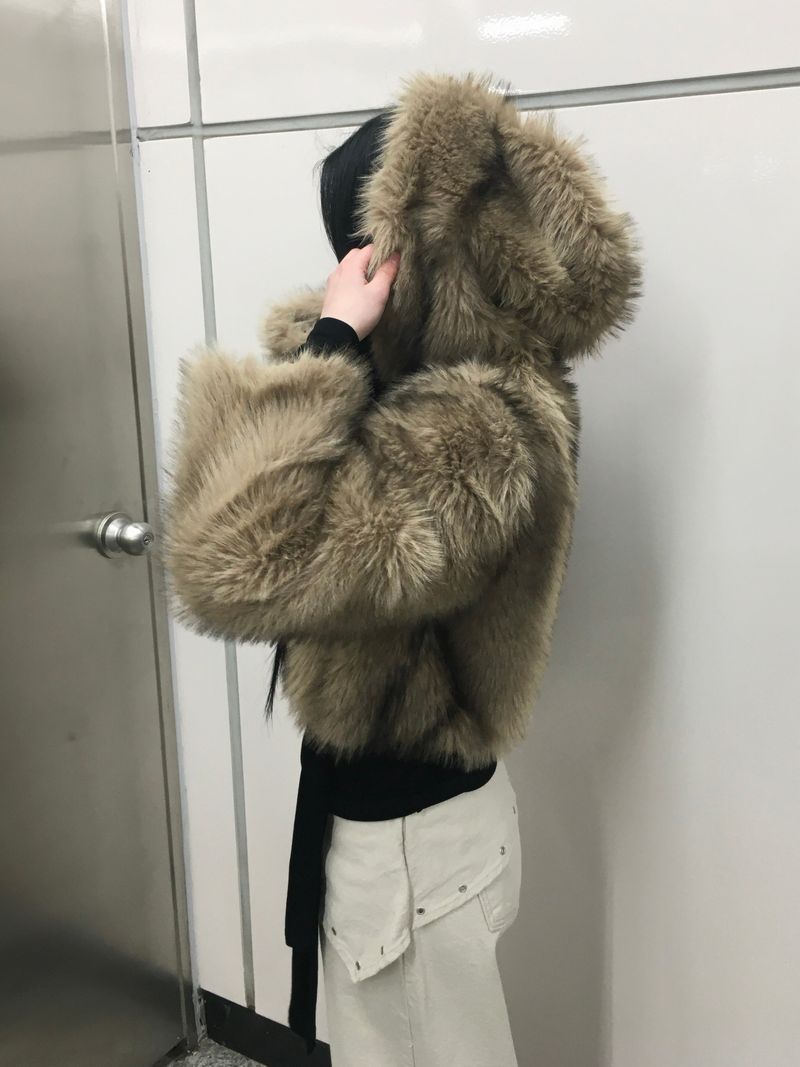 Mua Crop Fur Jacket (1c)