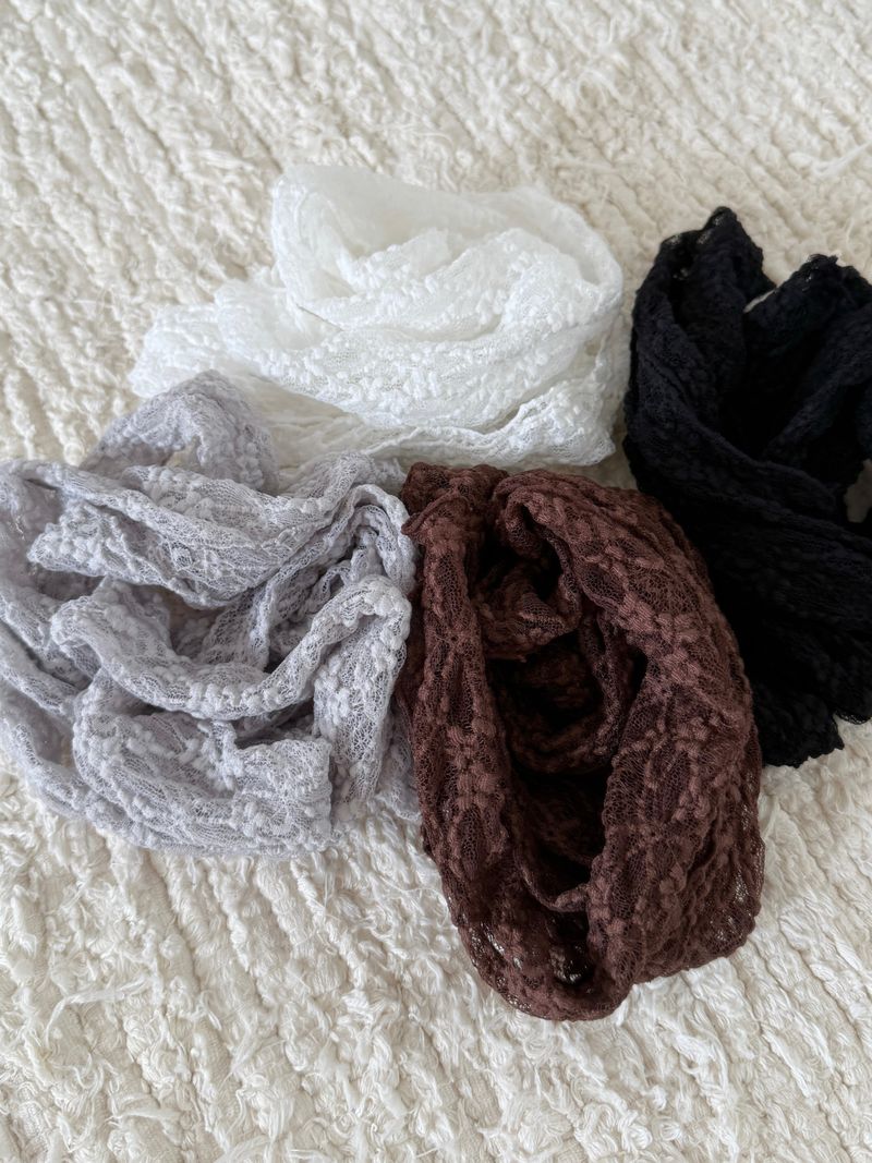 RITCORE（リットコア）の「See-through lace long scarf (4c)（Fashion Accessories）」