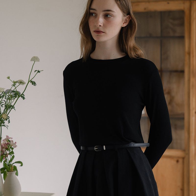 Soft Round T-shirt - Black