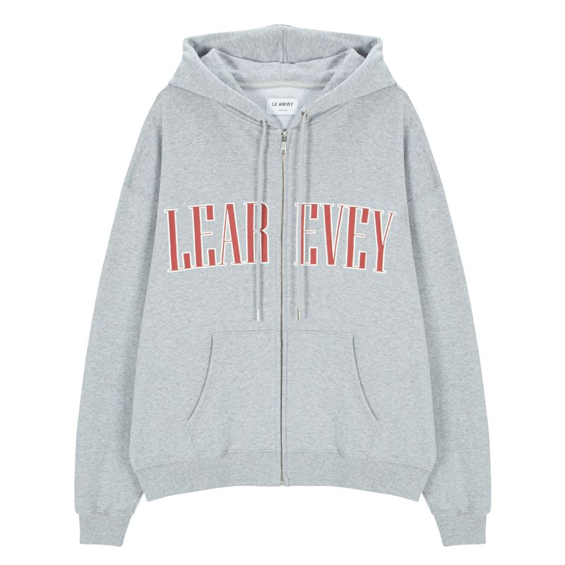 LE AREVEY LOGO FULL-ZIPUP HOODIE