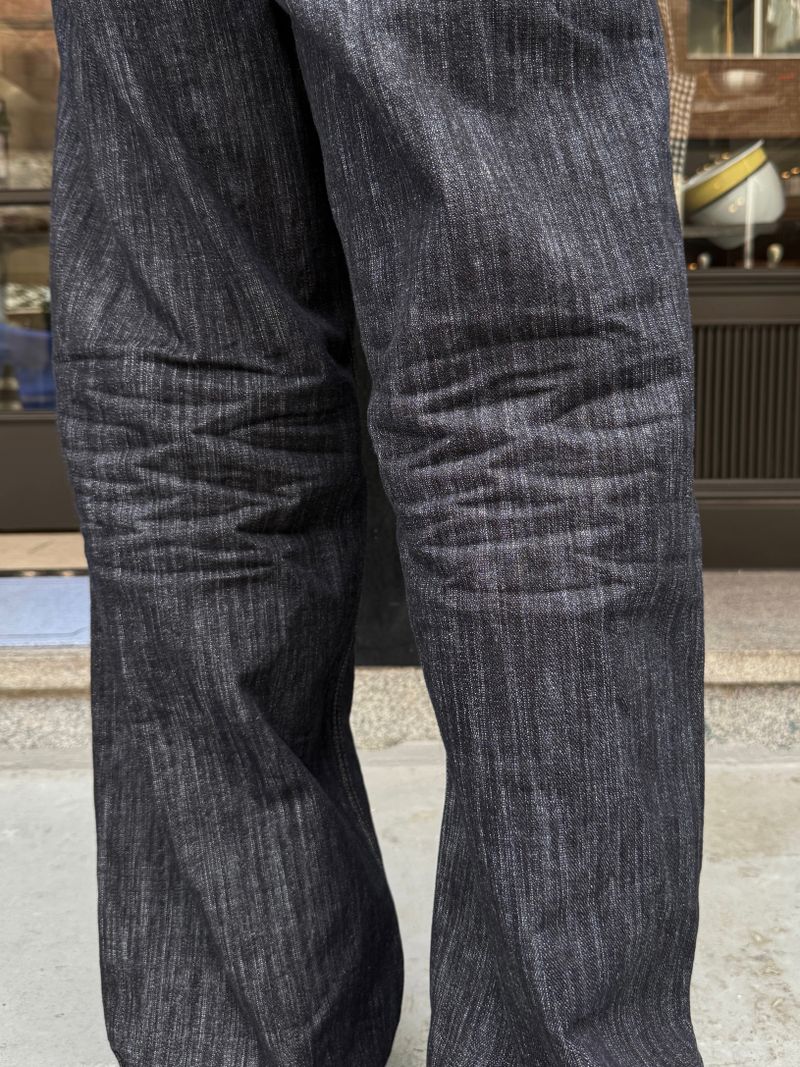 Nos Indigo embossed denim pants