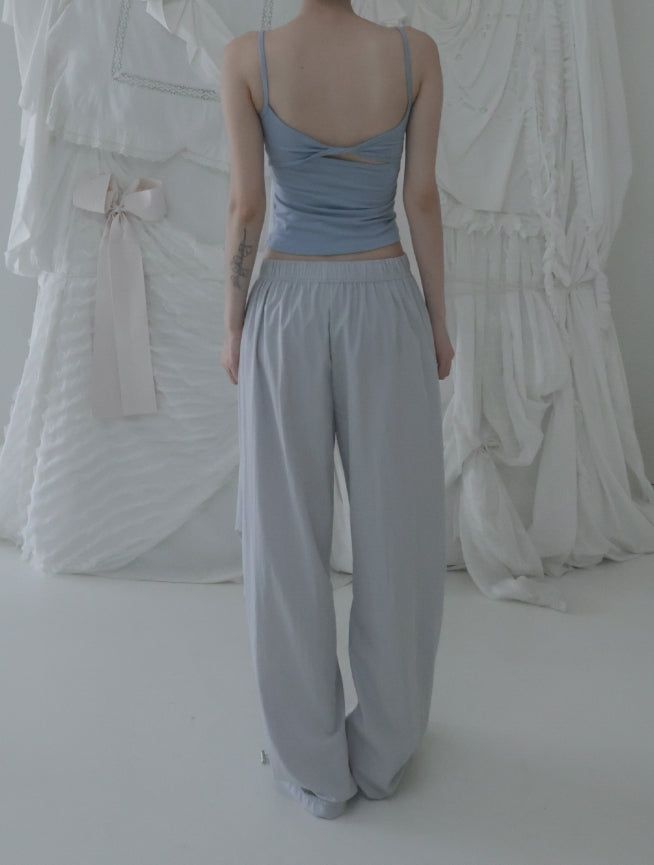 Slow Pintuck Nylon Pants