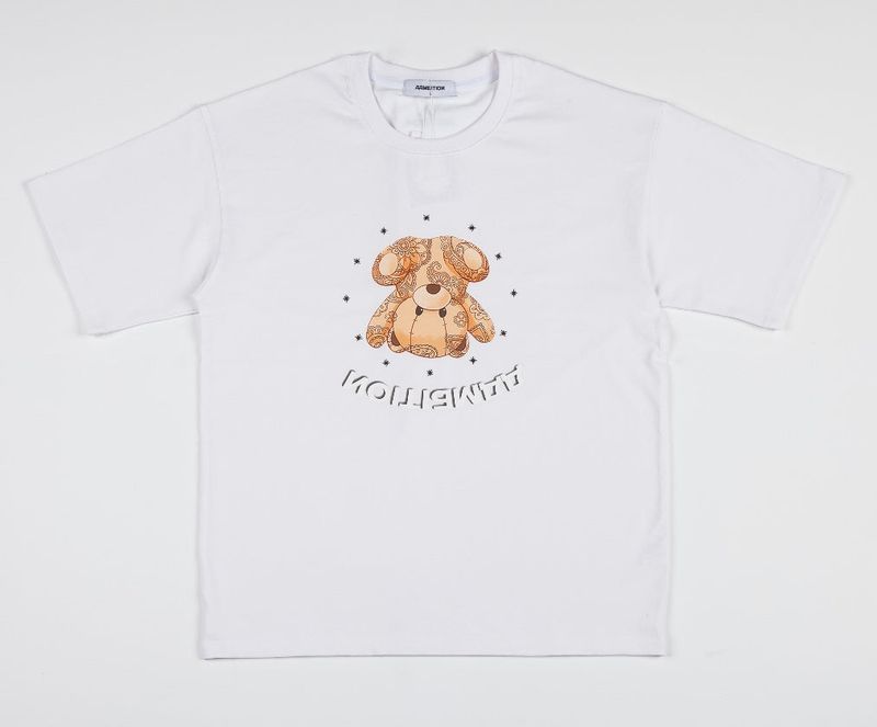AAMBITION（アアンビション）の「bear paisley white t-shirt（Tops）」