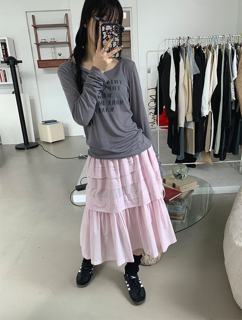 WIDE-NECK PRINTED LONG SLEEVE (3C)