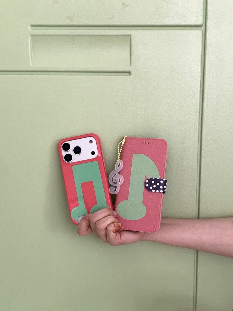 [walletcase] pinkmusicnote