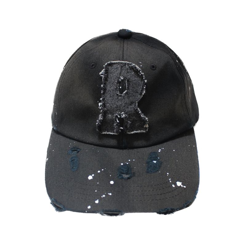 RUNDS(ランド)の「sun bleach denim logo ball cap (washed black)(Hats)」