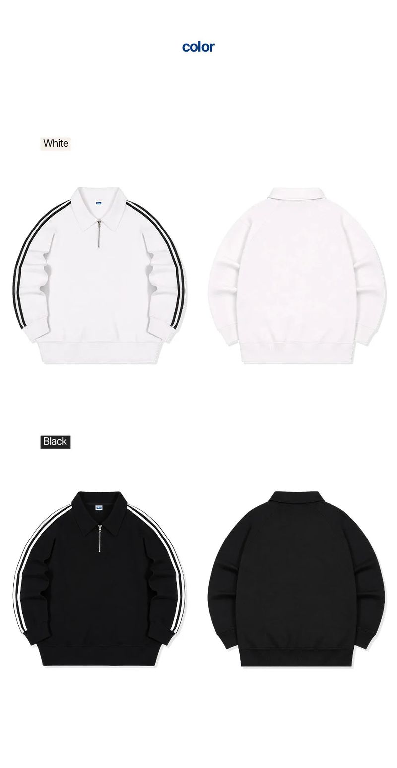 standard collar half zip-up (2color)