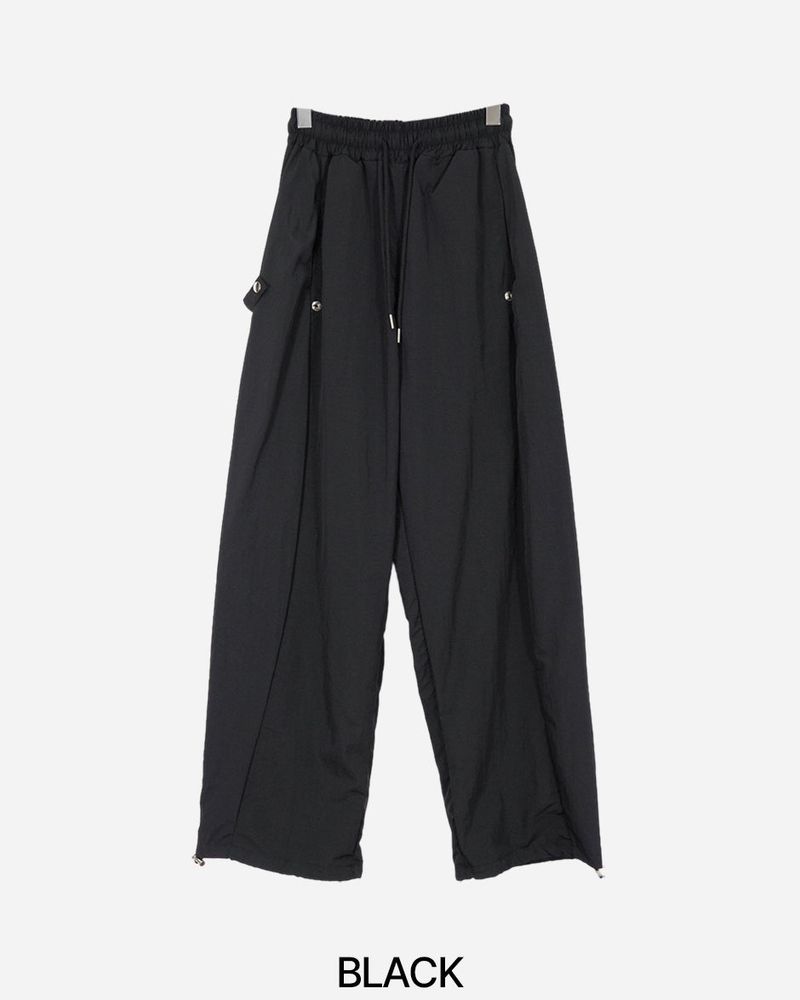 Side Snap Nylon Balloon Pants