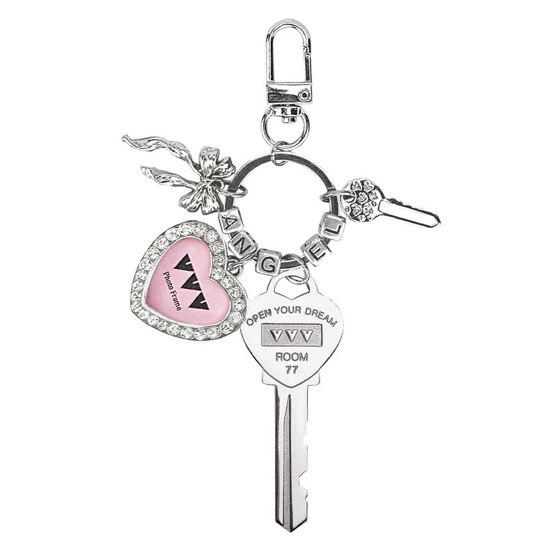 VVV（ブイブイブイ）の「Ribbon Heart Lettering Key Keyring（Toys/Key Holders）」