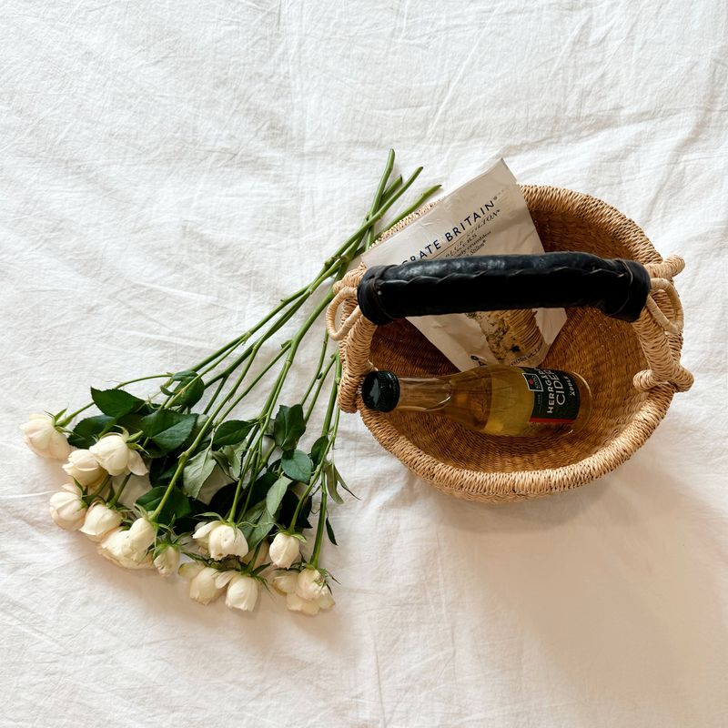 NATURAL BOLGA BASKET - 2 Colors (SMALL)