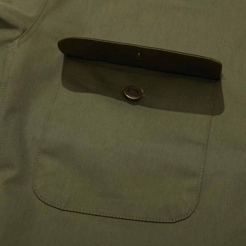 BSR2223FWJK065 LOGO COLLAR COTTON BASIC JACKET KHAKI