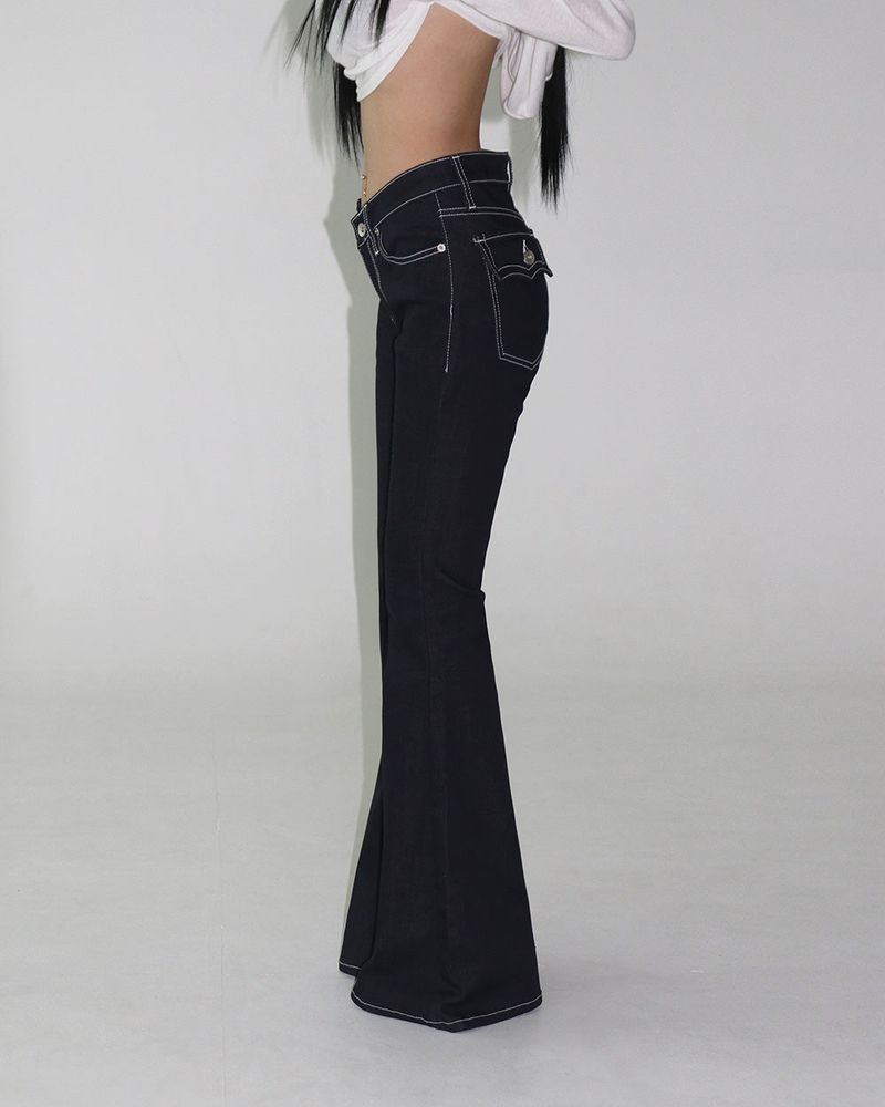 Mark Stitch Raw Bag Bootcut Jeans