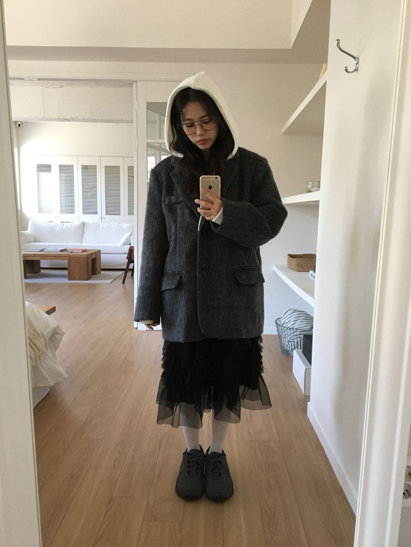 Lip Knit Hoodie (5Colors)